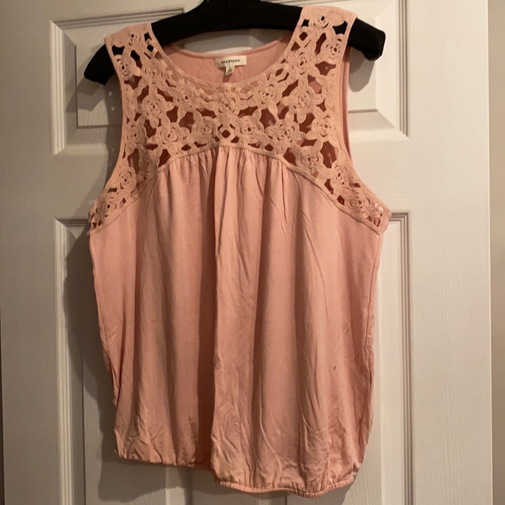 Max Studio blush tank top size large